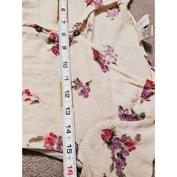 Mimi Chica Romper size Small floral cream long sleeve - Picture 7 of 8